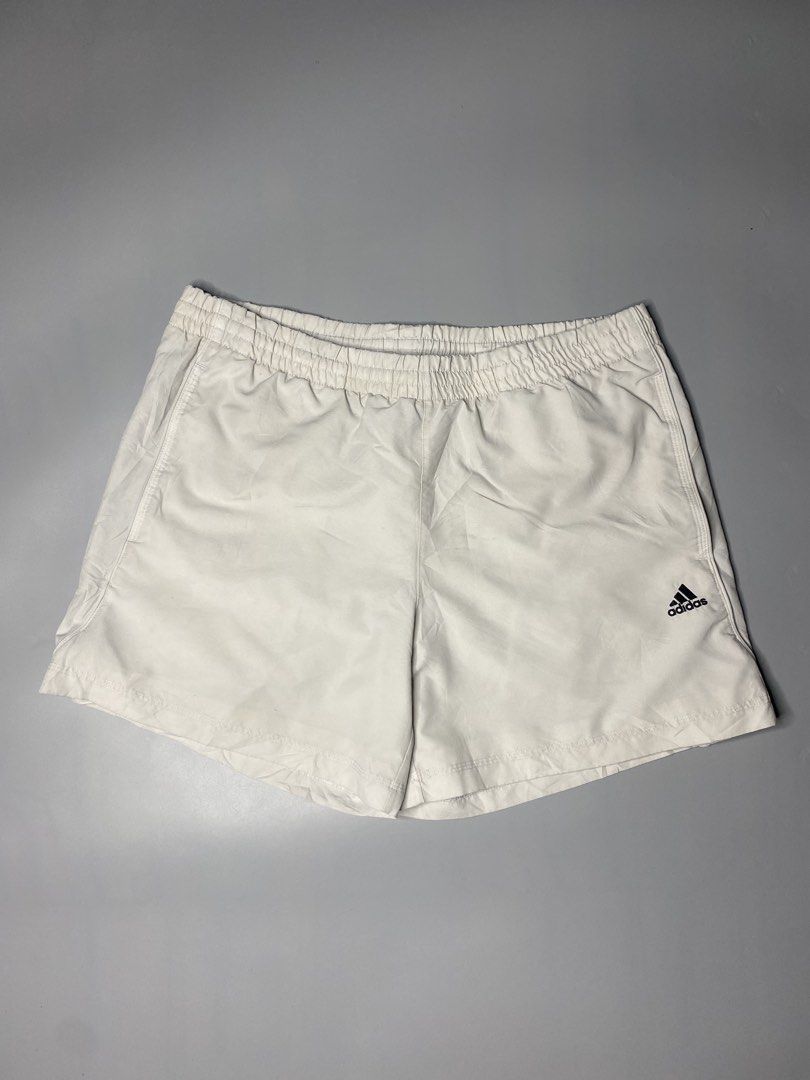 Adidas Woven Shorts (Category: Shorts) located in Bago City. Submitted by jg_finds_ (Listing ID 1466200604, Image 1). Description: size Medium on tag waist- 30-36 inch length- 15 inch hem- 12.5 inch excellent.