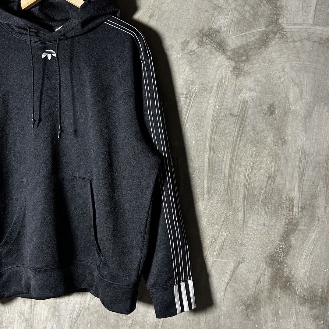 Adidas x Alexander Wang - Alt Dimension Pullover Hoodie (Category: Coats, Jackets and Outerwear) located in Tayabas. Submitted by streetdepartment (Listing ID 1466313631, Image 3). Description: Adidas x Alexander Wang - Alt Dimension Pullover Hoodie Excellent condition Flaw/s: cut tags, the gamuza print of alt dimension has been removed and minimal flaws in fabric (kindly check pics) Size: Small on tag fits Large Measurements (inches): Width: 23.