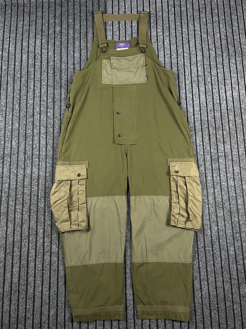 Aftermaths Colorblock Cargo Overalls - Outdoor (Category: Coats, Jackets and Outerwear) located in Puerto Princesa. Submitted by palawan.swagdealer (Listing ID 1466327374, Image 1). Description: These overalls are produced by Aftermaths, a contemporary independent label known for blending traditional military utility with modern streetwear tailoring. Constructed from a durable cotton-viscose twill with tonal ripstop pocketing, the piece borrows s