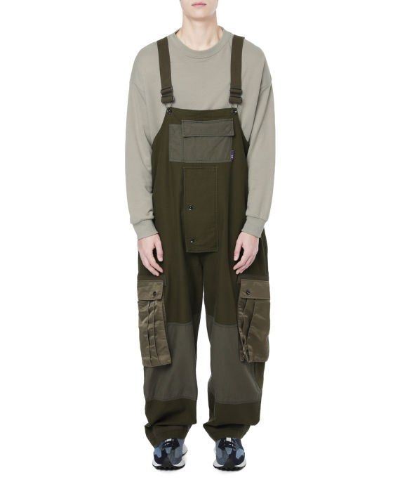 Aftermaths Colorblock Cargo Overalls - Outdoor (Category: Coats, Jackets and Outerwear) located in Puerto Princesa. Submitted by palawan.swagdealer (Listing ID 1466327374, Image 2). Description: These overalls are produced by Aftermaths, a contemporary independent label known for blending traditional military utility with modern streetwear tailoring. Constructed from a durable cotton-viscose twill with tonal ripstop pocketing, the piece borrows s