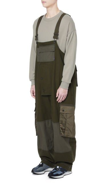 Aftermaths Colorblock Cargo Overalls - Outdoor (Category: Coats, Jackets and Outerwear) located in Puerto Princesa. Submitted by palawan.swagdealer (Listing ID 1466327374, Image 3). Description: These overalls are produced by Aftermaths, a contemporary independent label known for blending traditional military utility with modern streetwear tailoring. Constructed from a durable cotton-viscose twill with tonal ripstop pocketing, the piece borrows s