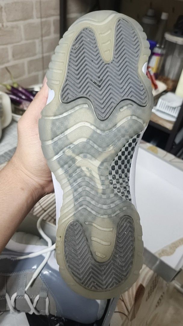 Air Jordan 11 Retro Cool Grey (Category: Sneakers) located in Manila. Submitted by almanzakie00206 (Listing ID 1466327364, Image 2). Description: Air Jordan 11 Retro in medium grey and multi-color. Size US 11, UK 10, EUR 45, CM 29. Suede upper with patent leather mudguard and white midsole. Includes original box and extra grey laces packed in plastic. MARIKINA CITY LOC NO ISSUES 3X USED ONLY.
