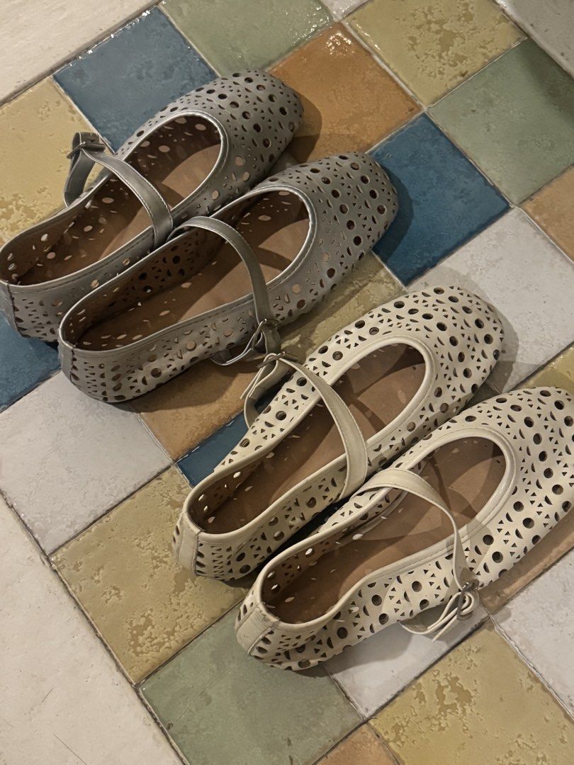 Alaia inspired flats White & Silver (Category: Flats & Sandals) located in Manila. Submitted by namiskyumi (Listing ID 1466303348, Image 3). Description: - 350 each - take all 700! - so comfortable .