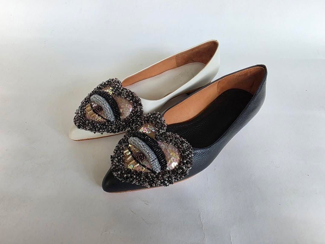 Alexie Studiodarte / Nethercott's (Category: Flats & Sandals) located in Quezon City. Submitted by declutterqa (Listing ID 1466336749, Image 2). Description: ⭐️ really cute, used twice only! GOT THE WRONG SIZE HUHU i wouldnt selll this at alll if it weren't too tiny for me :( got this for 17,500! Please read before asking questions! 🪭 Items are slightly negotiable as I am heavily decluttering, no swaps/trades. 🧾 Payment via GCASH/BPI QR 🛵 Deli