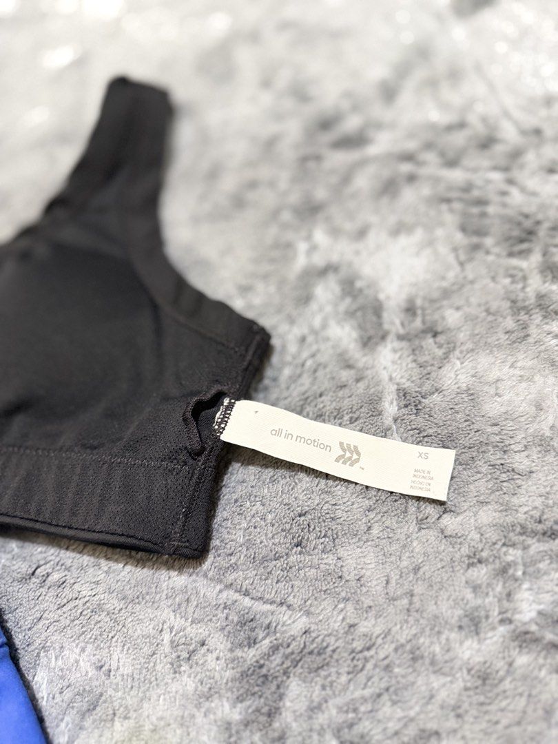 All in Motion Activewear Set Black (Category: Activewear) located in Manila. Submitted by yeti_it (Listing ID 1466261338, Image 3). Description: - Brand: All in Motion - Color: Classic Black - Set includes: Asymmetrical sports bra (Size XS) & matching shorts (Size S) - Material: Recycled polyester and spandex blend - Features: Moisture-wicking fabric - Best for: Gym workouts, running, or casual lounging - Condition: Brand new / Excellent quality 