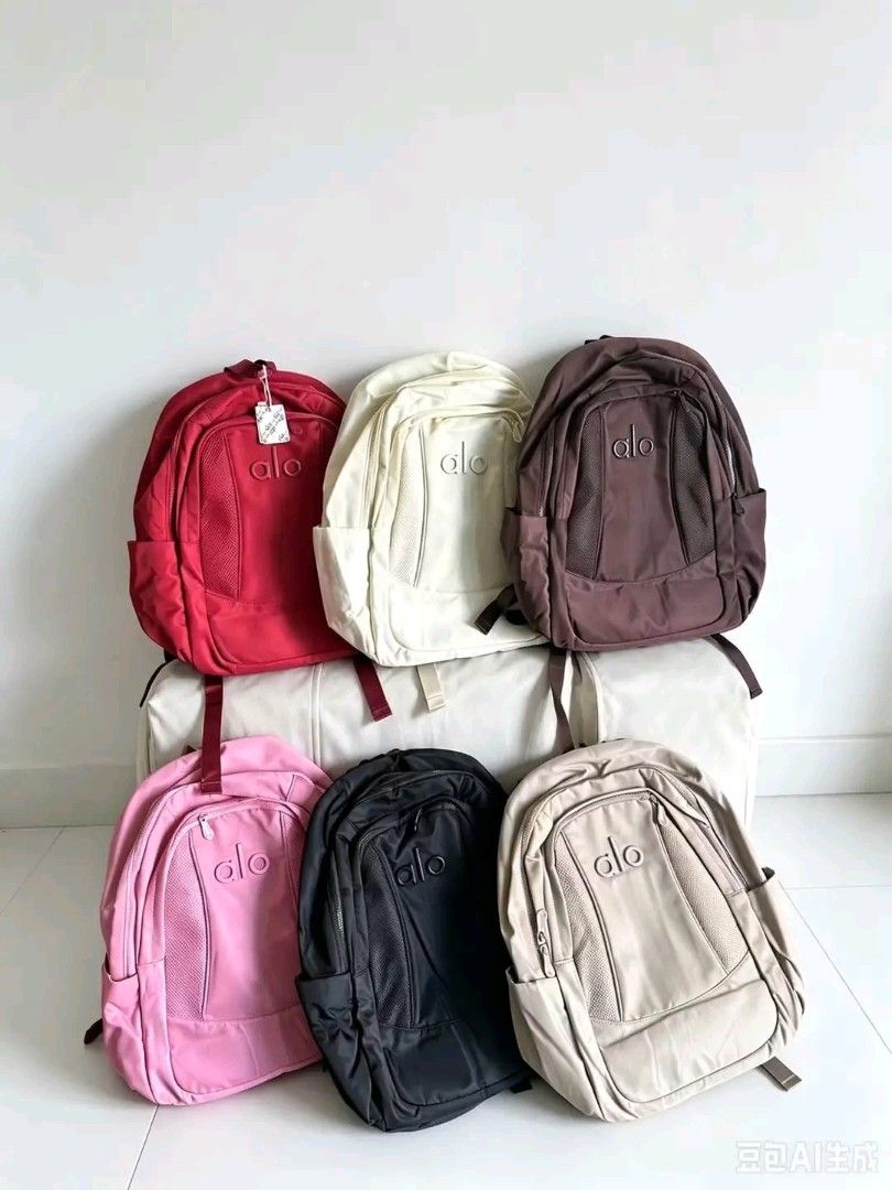 Alo Yoga Explorer Backpack Multiple Colors Available (Category: Backpacks) located in Caloocan City. Submitted by caramelmacchiato555 (Listing ID 1466203840, Image 1). Description: - 100% Brand New Alo Yoga Backpack - Available Colors: Red, White, Brown, Pink, Black, and Beige - Durable and lightweight nylon fabric material - Features a handy front mesh pocket and bold Alo logo branding - Spacious main compartment for your daily essentials - Plea