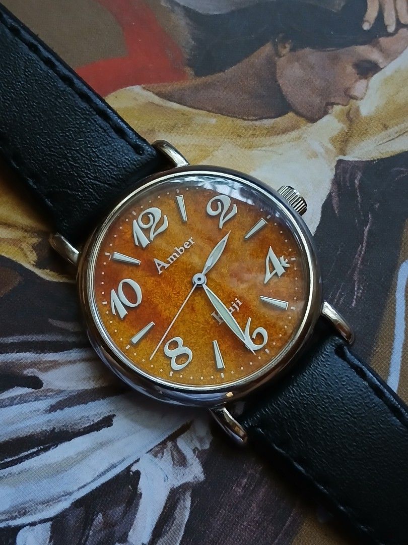 Amber Kuji, Quartz (Category: Announcements) located in Tabaco. Submitted by igoys-watches (Listing ID 1466181694, Image 3). Description: KUJI Amber, Quartz ✅️Good Running Condition ✅️Newly Serviced 👌 ✅️Accurate Time ✅️In Great Condition ✅️Natural Amber Dial ✅️"Kurono" Watch Alternative 😎 ✅️Only One in the Philippine Market ✅️Luminous Hands and Markers ✅️Newly replaced battery ✅️Clean Crystal ✅️Rare and Collectible ✅️Near Mint Condition ✅️With 