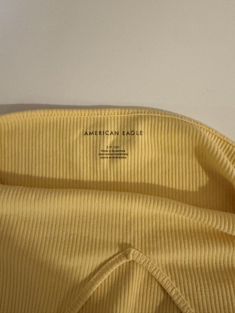 American Eagle Yellow Halter Top (small) (Category: Sleeveless) located in Binan City. Submitted by bykkd (Listing ID 1466223471, Image 2). Description: .