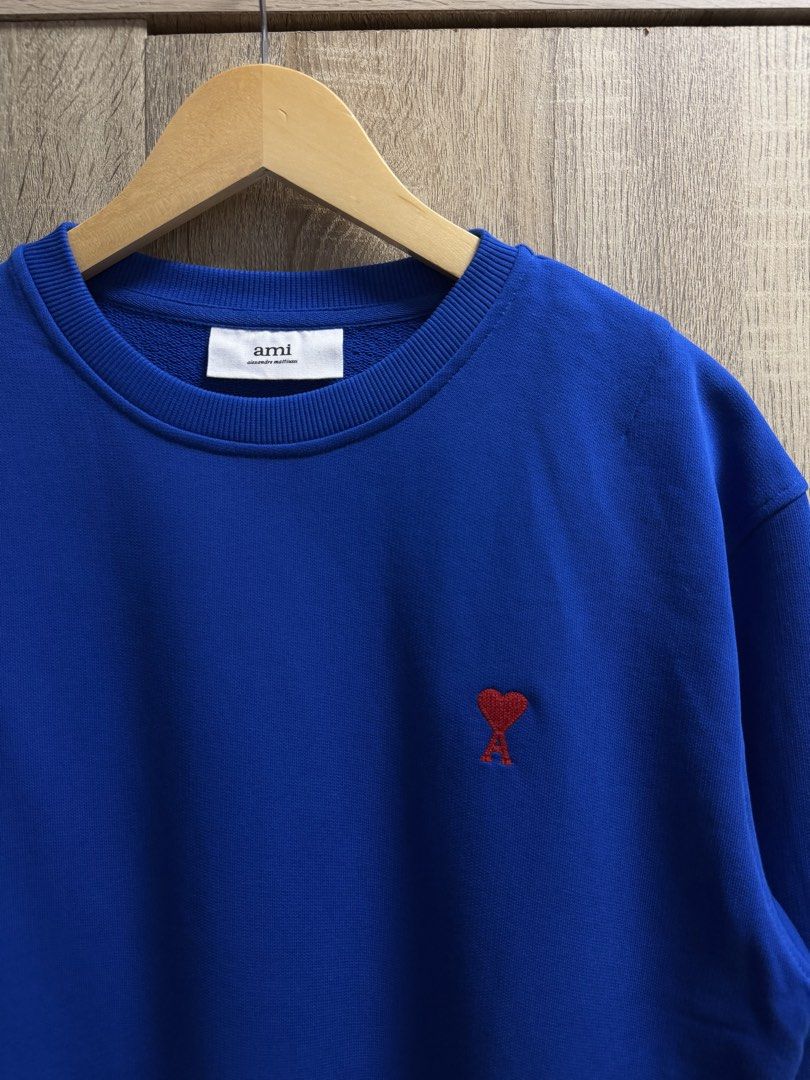 Ami Paris Crewneck Sweatshirt (Category: Coats, Jackets and Outerwear) located in Cavite. Submitted by PRIVATE.Selection (Listing ID 1466317829, Image 2). Description: Ami Paris Crewneck Sweatshirt Authentic Size S-M W- 21 L- 26 Good as new no issues .