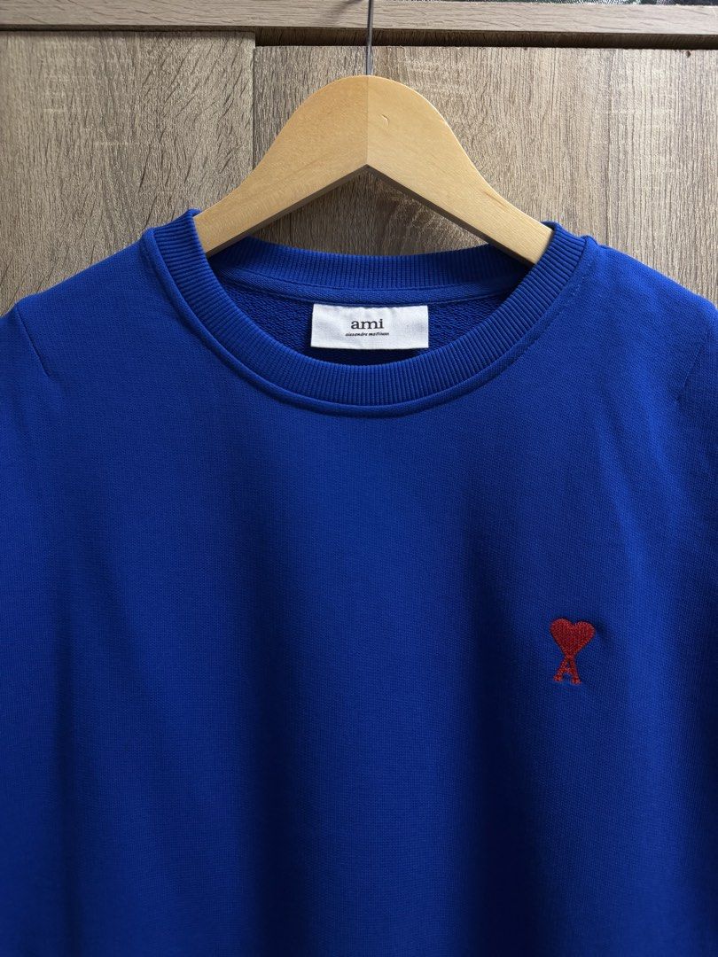 Ami Paris Crewneck Sweatshirt (Category: Coats, Jackets and Outerwear) located in Cavite. Submitted by PRIVATE.Selection (Listing ID 1466317829, Image 3). Description: Ami Paris Crewneck Sweatshirt Authentic Size S-M W- 21 L- 26 Good as new no issues .