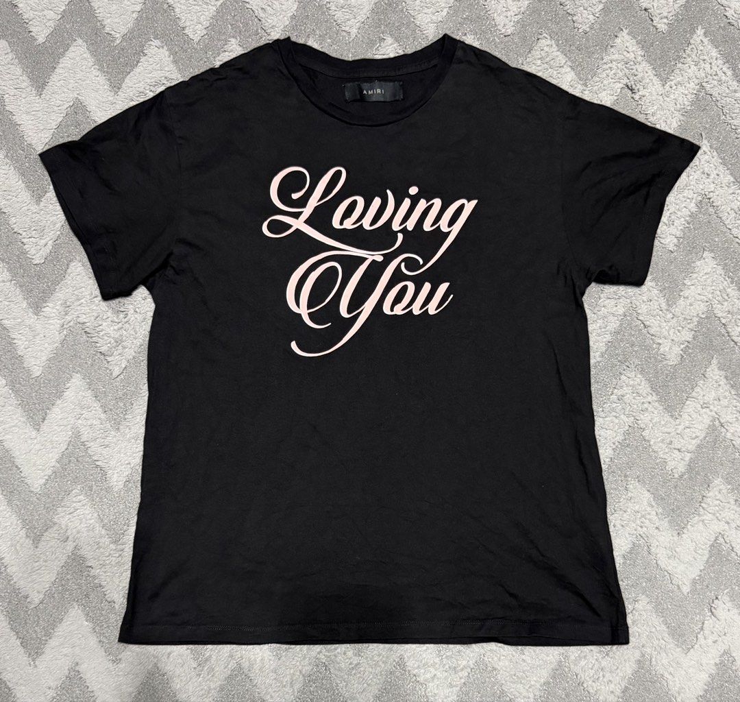 Amiri - Loving You Black Tee (Category: Tshirts & Polo Shirts ) located in Cavite. Submitted by commoncourtesy (Listing ID 1466299605, Image 1). Description: Size Small.