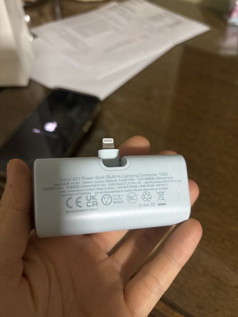 Anker (Category: Batteries & Power Banks) located in Paranaque City. Submitted by corinne_see (Listing ID 1466284099, Image 3). Description: 5000 mAh power bank .
