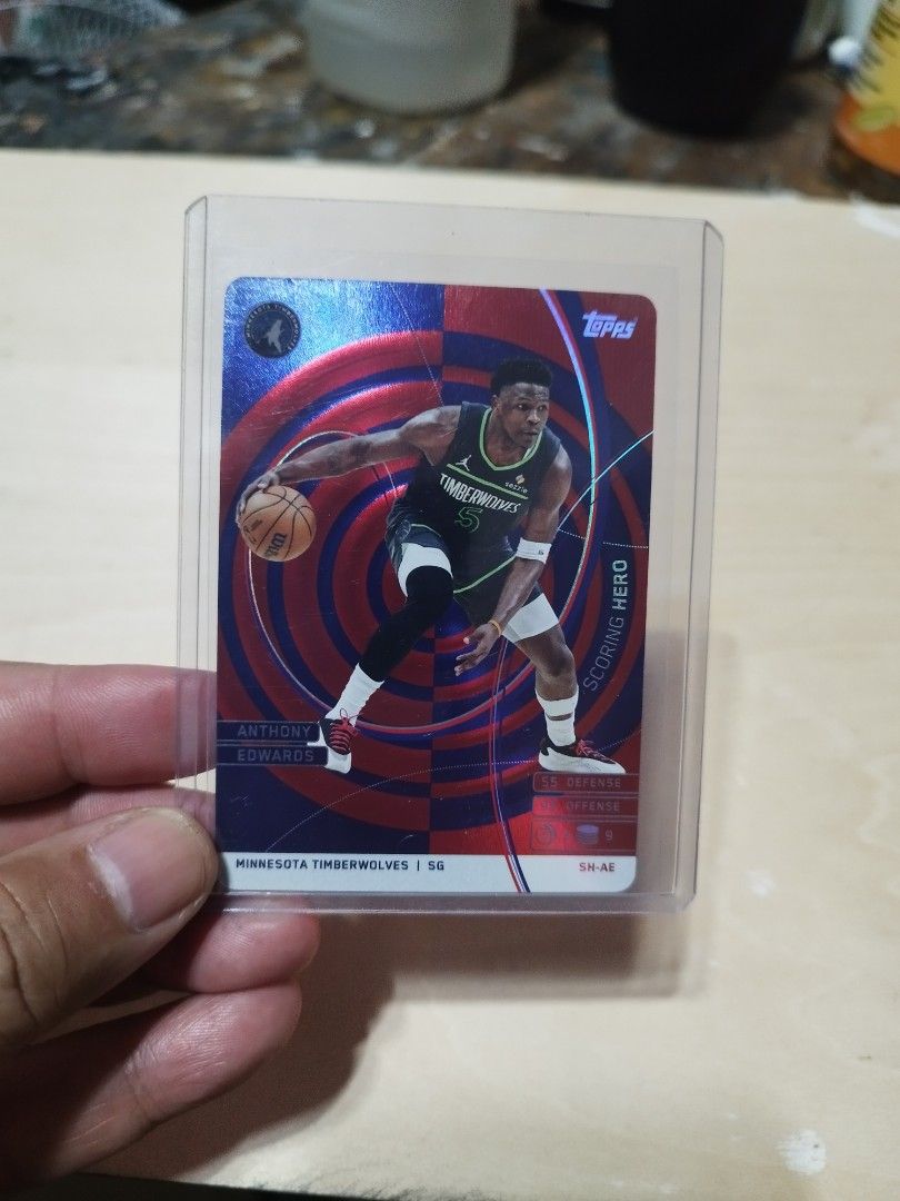 Anthony Edwards topps match attax nba card (Category: Raw Singles) located in Bacoor. Submitted by bigdaddy1027 (Listing ID 1466216649, Image 1). Description: Anthony Edwards Minnesota Timberwolves match attax scoring hero 2025.