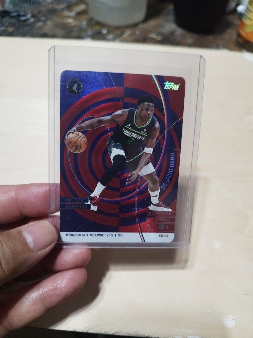Anthony Edwards topps match attax nba card (Category: Raw Singles) located in Bacoor. Submitted by bigdaddy1027 (Listing ID 1466216649, Image 3). Description: Anthony Edwards Minnesota Timberwolves match attax scoring hero 2025.