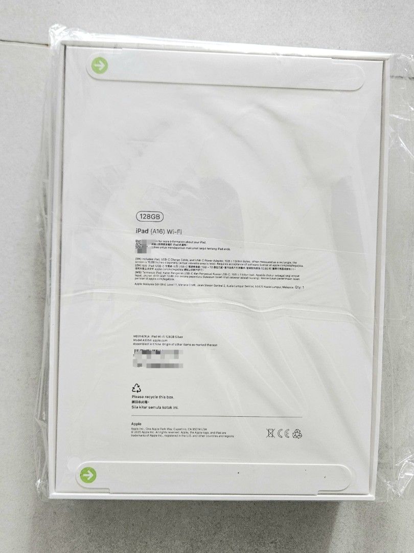 全新原封APPLE ipad 11th(A16)香港行貨wifi 128gb銀色 （分類：平板電腦 - iPad）位於 Hong Kong。 由 mmilwau1984 提交（商品編號 1466197836，圖片 2）。簡介： 全新原封APPLE ipad 11th(A16)香港行貨wifi 128gb銀色。信用卡禮物中心換領，有換領信。全新未拆封，香港行貨。不議價。。