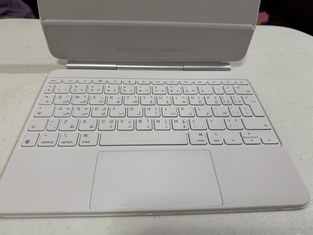 Apple Magic Keyboard for iPad Air M4 11-inch (Category: Cases & Sleeves) located in Quezon City. Submitted by james.mrco (Listing ID 1459156835, Image 2). Description: FOR SALE ONLY SLIGHTLY USED IPAD MAGIC KEYBOARD 11 INCH AIR M4, M3, M2, M1. White color, Still Presentable, Like New..No Box, Serial Number posted, Actual Photos posted. All Keys Working, No sign of Peeling. Compatible with iPad Pro Gen 3rd, 4th Gen, 5th, 6th IPad Air M2 13 inch 6t