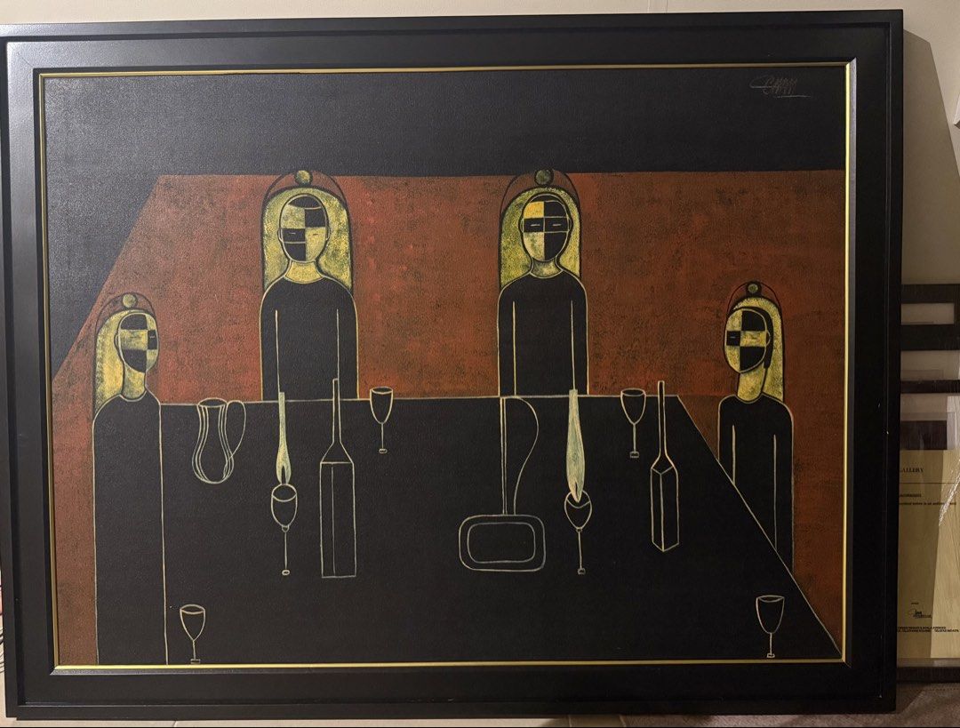 Arturo Luz “La Celebracion” 1998 30”x 40” (Category: Art & Prints) located in Taguig. Submitted by jhonnybusinessph (Listing ID 1466183414, Image 1). Description: Wts Early work of Arturo Luz “La Celebracion” National Artist Year: 1998 30”x 40” With COA Dm for details.