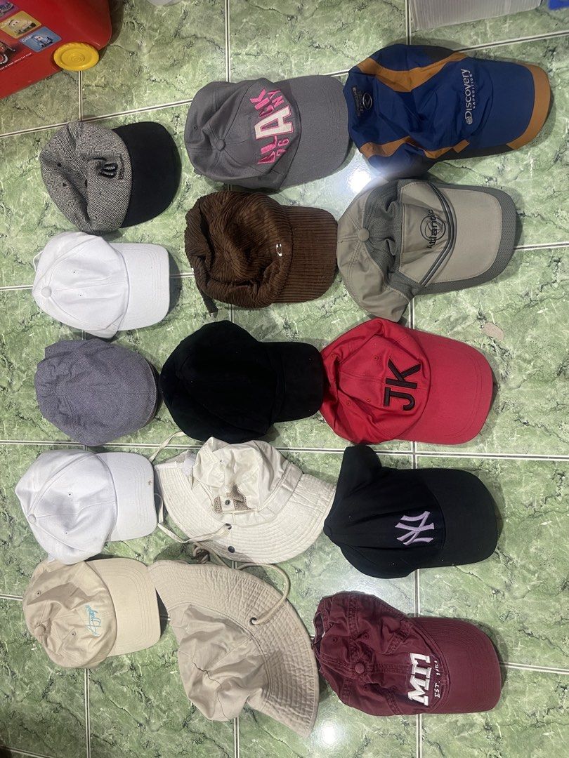 Assorted Caps and Hats Bundle 60pcs takeall (Category: Caps & Hats) located in Manila. Submitted by chesterson1979. (Listing ID 1466286776, Image 2). Description: - Massive headwear collection: baseball caps, bucket hats, snapbacks, and beanies - Variety of styles, colors, and designs to choose from - Great mix for daily wear, outdoor activities, and fashion accessorizing - Perfect bundle if you want to level up your hat rotation - Selling as a l