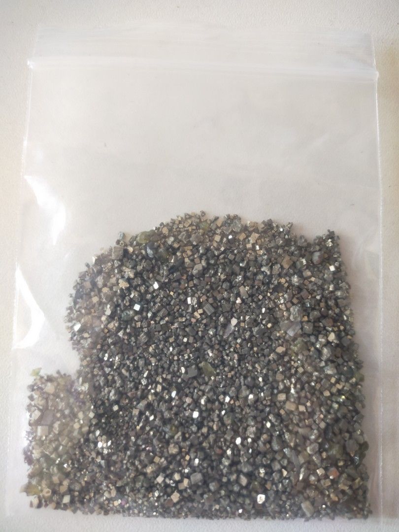 Assorted crystal chip stones in bags (Category: Craft Supplies & Tools) located in Santo Tomas. Submitted by zenzenzennaya (Listing ID 1466289404, Image 2). Description: Bagged gemstone and crystal chips. Includes various types like pyrite, peridot, quartz, and other tumbled stones. Good for crafts, resin art, grids, or crystal collections. Different colors and textures available. Take all only this is genuine crystal chips .