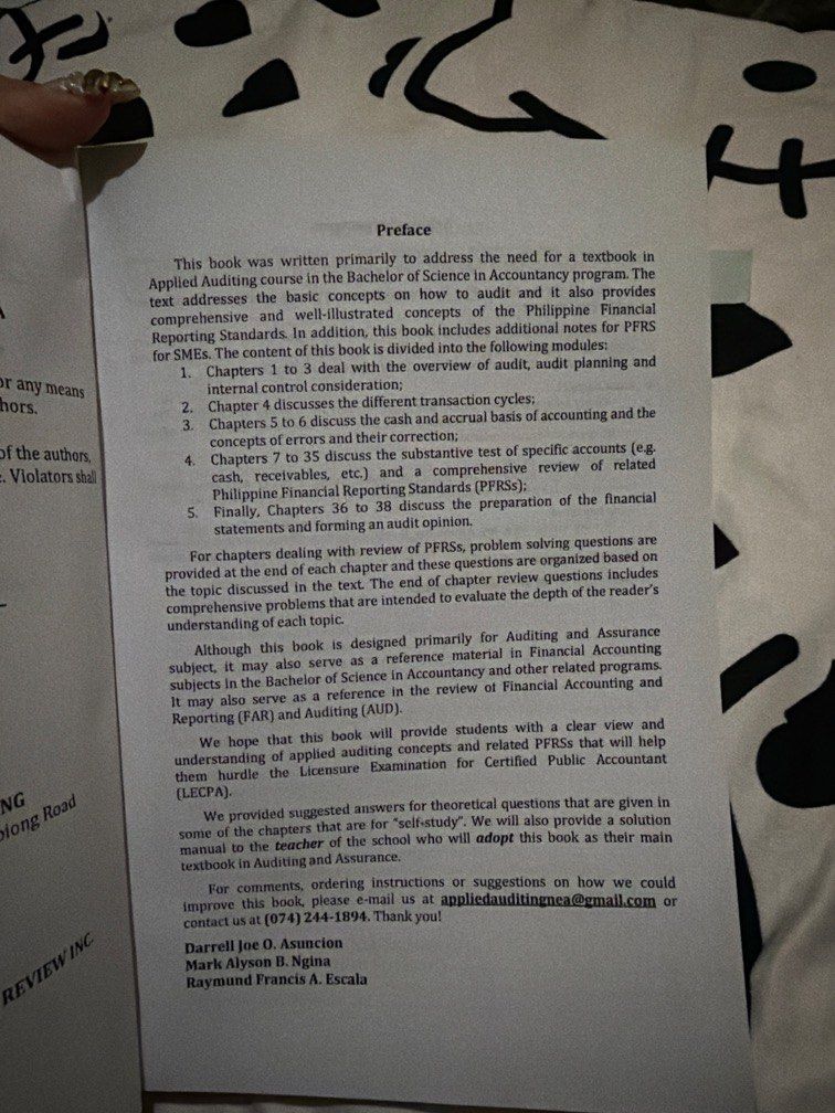 Auditing & assurance Concepts and Applications (Category: Assessment Books) located in Santo Tomas. Submitted by katsumi22 (Listing ID 1466303151, Image 3). Description: .
