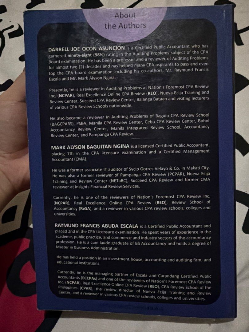 Auditing &Assurance Concepts and Applications (Category: Assessment Books) located in Santo Tomas. Submitted by katsumi22 (Listing ID 1466302156, Image 3). Description: A guide in applying auditing procedures to specific accounts of the financial statements .