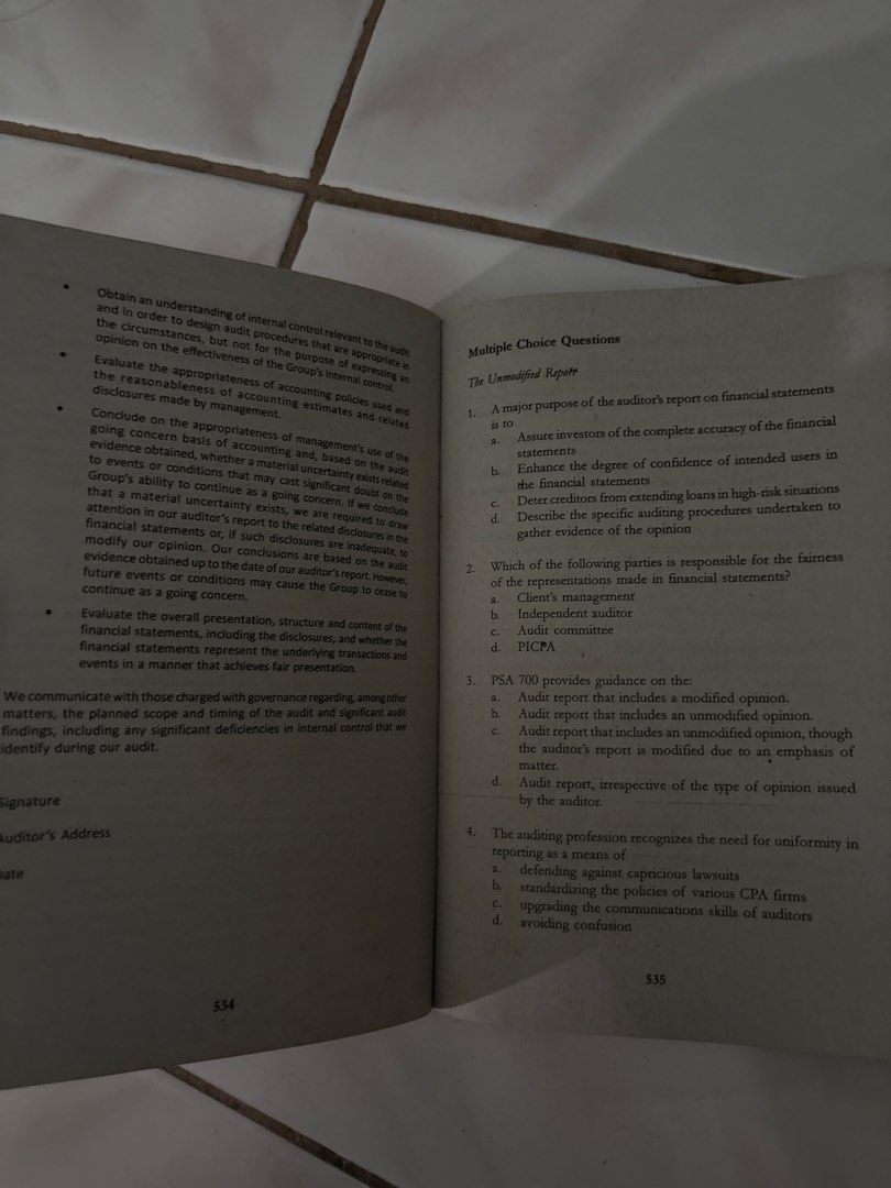 Auditing Theory 2018 Salosagcol (Category: Textbooks) located in Surigao. Submitted by jzerda00 (Listing ID 1466214115, Image 2). Description: There are pages na natatanggal pero complete naman.