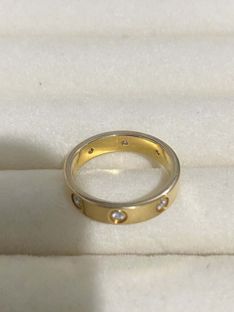 Auth Cartier Love Ring 8 Diamonds Yellow size52 (Category: Rings) located in Quezon. Submitted by queenlux15 (Listing ID 1466201021, Image 2). Description: Authentic💯 Cartier Love Ring 8 Diamonds Yellow gold size52 Ring with orig box Cleaned at cartier GB complete assay markings Can do layaway with no additional charges Fixed price.