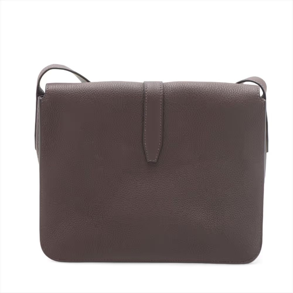 Authentic Hermes Steve Wright Junior Togo Chocolate Silver Hardware Y:2020 (Category: Shoulder Bags) located in General Trias. Submitted by japan_secondhand_products (Listing ID 1466216889, Image 2). Description: This item shows some signs of use, but is in good condition. There are some indentations and slight deformation on the front belt and strap. *As this is a used item, there may be scratches or stains not mentioned in the description. Plea