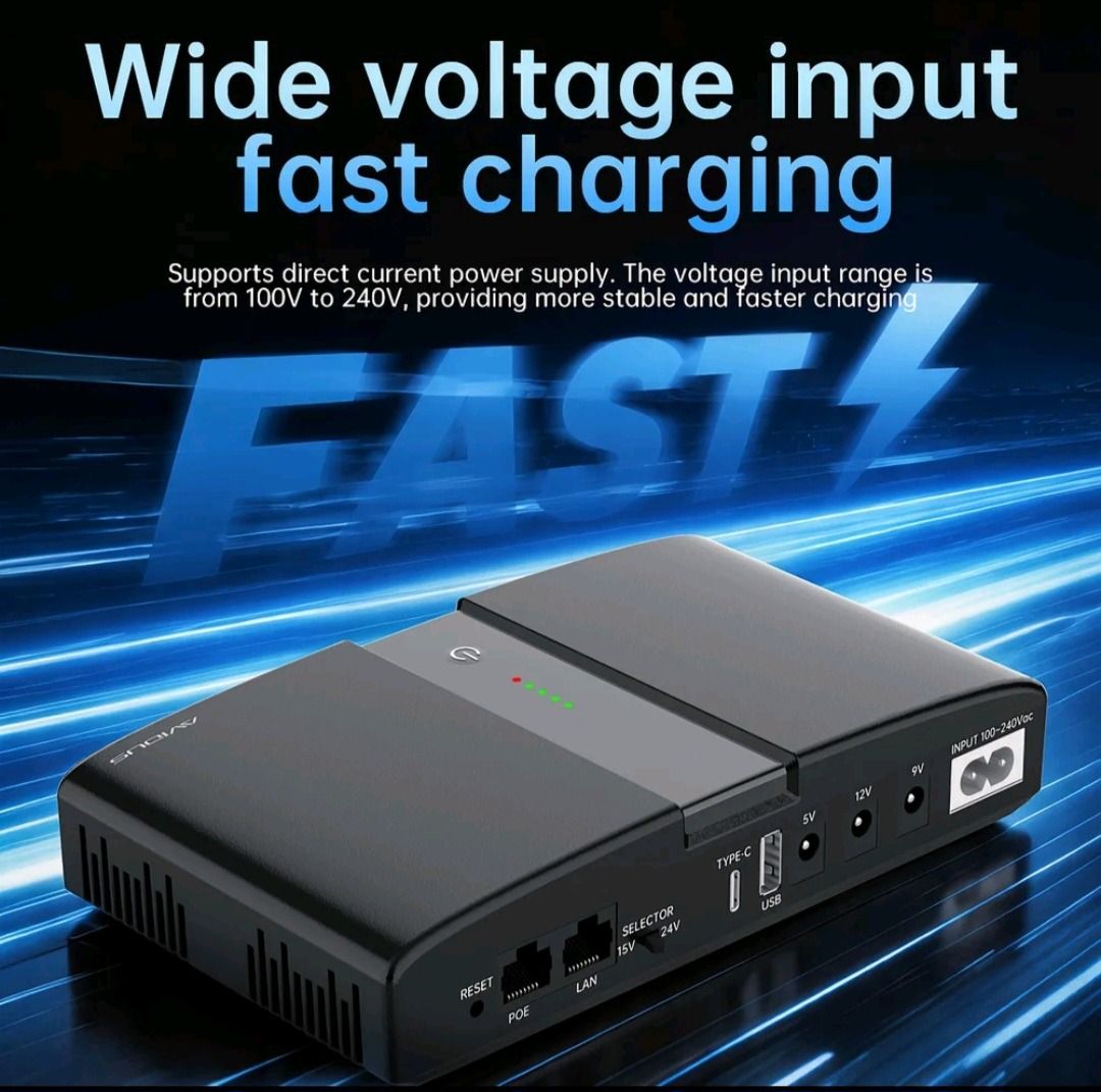 AVIDUS P13 MINI UPS 20000 MAH (Category: Office & Business Technology) located in Caloocan City. Submitted by sierra12 (Listing ID 1466200515, Image 3). Description: Location: Cabanatuan NE Meet Up: SM Cab or 7/11 Circum - Brand/Model: Avidus 2026 Upgraded Version P13 Mini UPS Power Supply - Capacity: 20,000mAh lithium-ion battery (36W) - Color: Sleek black design - Multiple Interfaces: Includes POE port, LAN port, USB, Type-C, and DC ports (5V, 