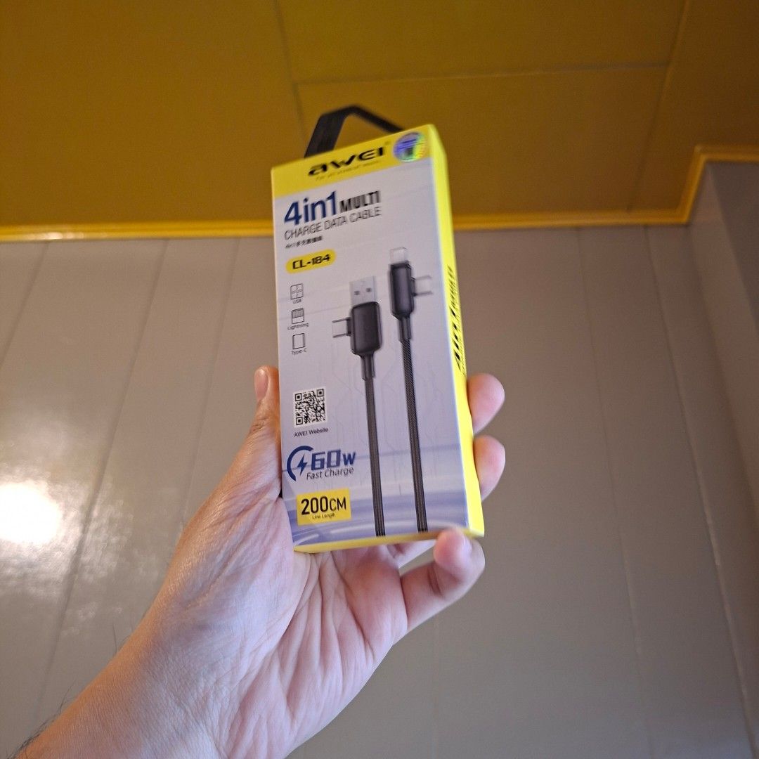 Awei apple lightning cable usb type c type a (Category: Cleaning Tools & Supplies) located in Manila. Submitted by mr.fast (Listing ID 1466335050, Image 2). Description: .