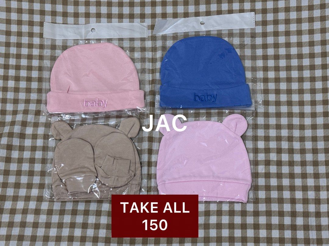 Baby Hats and Mittens Bundle Take All (Category: Babies & Kids Fashion) located in Manila. Submitted by jjjooyyccee (Listing ID 1466259768, Image 1). Description: •BRAND NEW / NOT USED 🧸 •SOLD PER SET / BUNDLE ✨ •FOR INFANT 🌸 📍 Location: Near SM North EDSA / West Avenue, QC 🚚 Shipping: Lalamove or J&T — c/o buyer 💳 Payment: GCash / Maya / BDO.