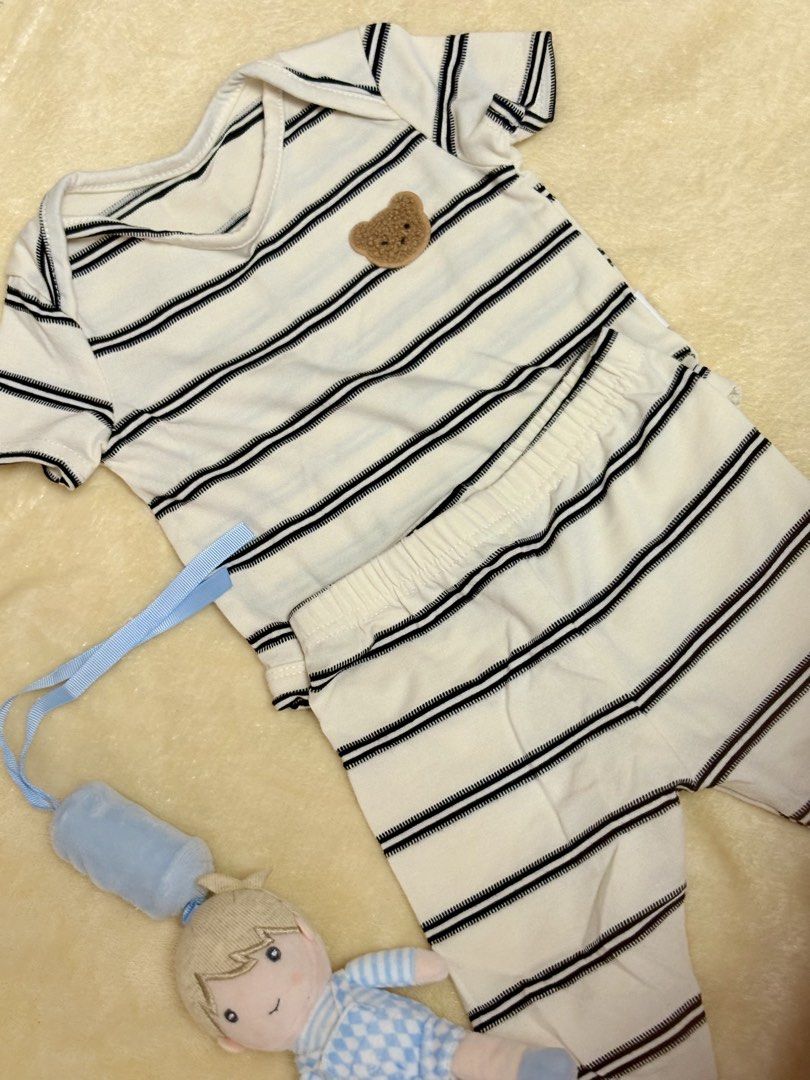 Baby Pajama Terno (Category: Babies & Kids Fashion) located in San Fernando. Submitted by aaiah (Listing ID 1466305516, Image 1). Description: Brand : Shein • never been use • mop : gcash / bpi / gotyme • mod : jrs / j&t / lbc • no cod.
