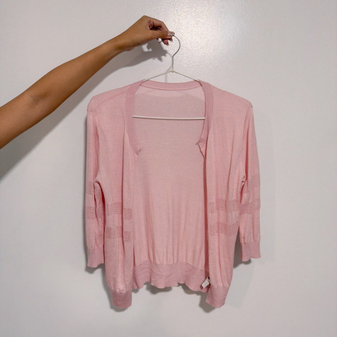 baby pink cardigan (Category: Coats, Jackets and Outerwear) located in Cebu City. Submitted by cuteoncue (Listing ID 1466168126, Image 2). Description: xs-small (s on tag).