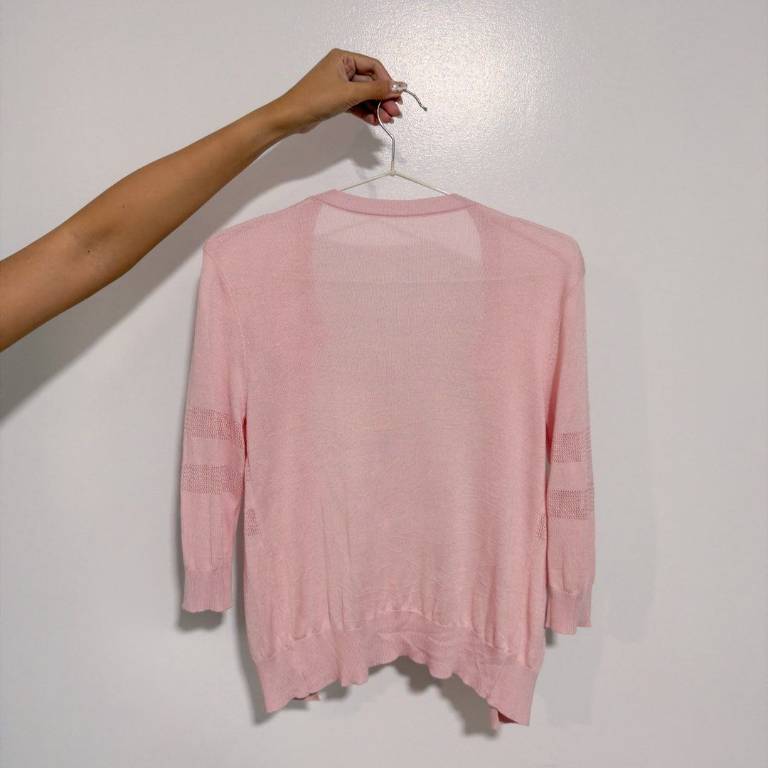 baby pink cardigan (Category: Coats, Jackets and Outerwear) located in Cebu City. Submitted by cuteoncue (Listing ID 1466168126, Image 3). Description: xs-small (s on tag).