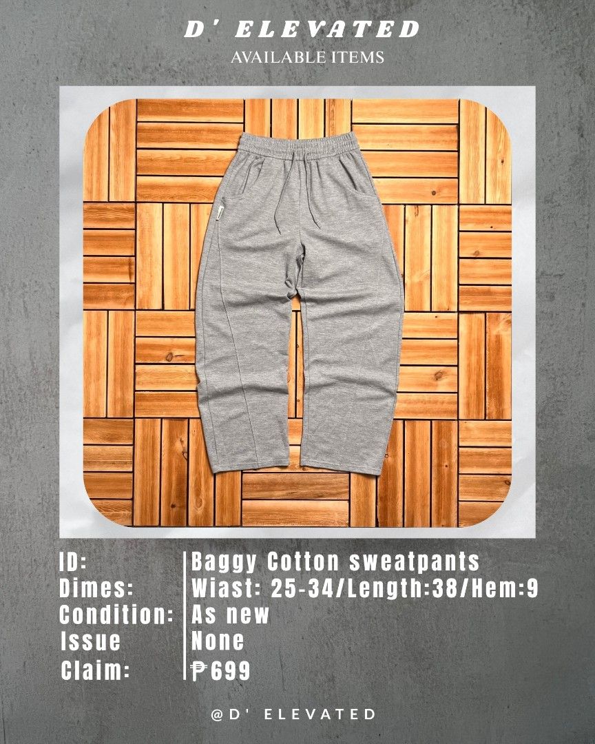 Baggy cotton sweatpants (Category: Trousers) located in Floridablanca. Submitted by d_elevated (Listing ID 1466297290, Image 1). Description: .