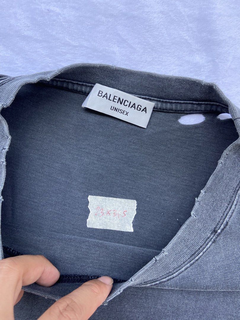 Balenciaga Distress (Category: Tshirts & Polo Shirts ) located in General Santos City (Dadiangas). Submitted by seventythirdpick (Listing ID 1466298934, Image 3). Description: Size. XL 23x31.5 No flaws Excellent .