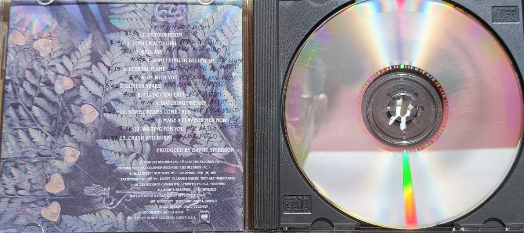 Bangles Everything CD Album (Category: CDs & DVDs) located in Manila. Submitted by ruelcabrer77078 (Listing ID 1466328923, Image 2). Description: - Artist & Album: The Bangles - Everything - Label & Year: Columbia Records, 1988 - Track Count: 13 tracks (featuring hits like 'Eternal Flame', 'In Your Room', and 'Bell Jar') - Packaging: Includes original jewel case - Condition Note: Disc has the tracklist printed directly on it with some handwritten