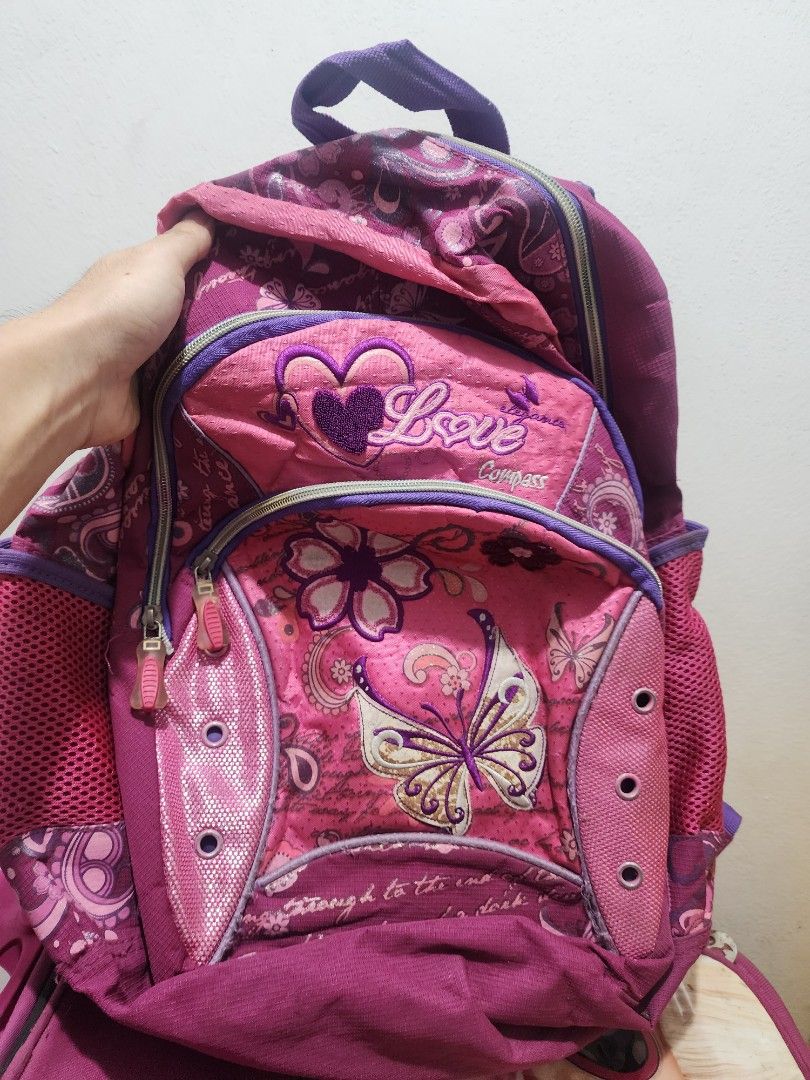 Barbie and Hello Kitty School Backpack Bundle (Category: Backpacks) located in Meycauayan. Submitted by MP_Shop (Listing ID 1466218806, Image 2). Description: - Adorable Barbie and Kitty designs in fun pink and purple color schemes - Multiple spacious compartments with secure zippered closures - Padded shoulder straps for all-day carrying comfort - Great bundle set ideal for school or casual outings - Condition: Good.