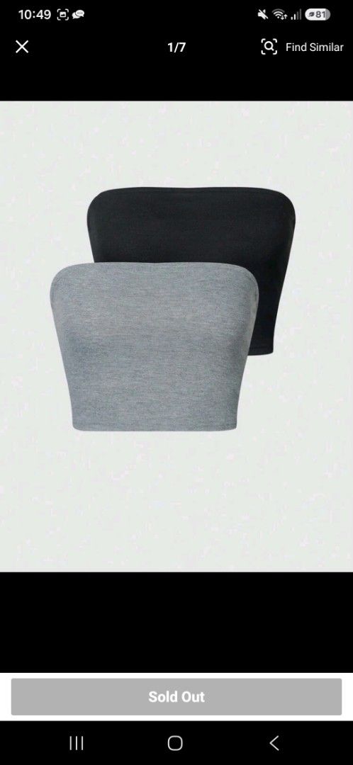 Basic Tube Top Crop Top Set Black Grey (Category: Sleeveless) located in Apalit. Submitted by randomsellshop (Listing ID 1466302508, Image 1). Description: - Set of 2: Black and Heather Grey - Fit: Simple, cropped, and stretchy - Versatile: Easy to pair with jeans, skirts, or shorts - Condition: Brand new - Perfect everyday wardrobe basic.