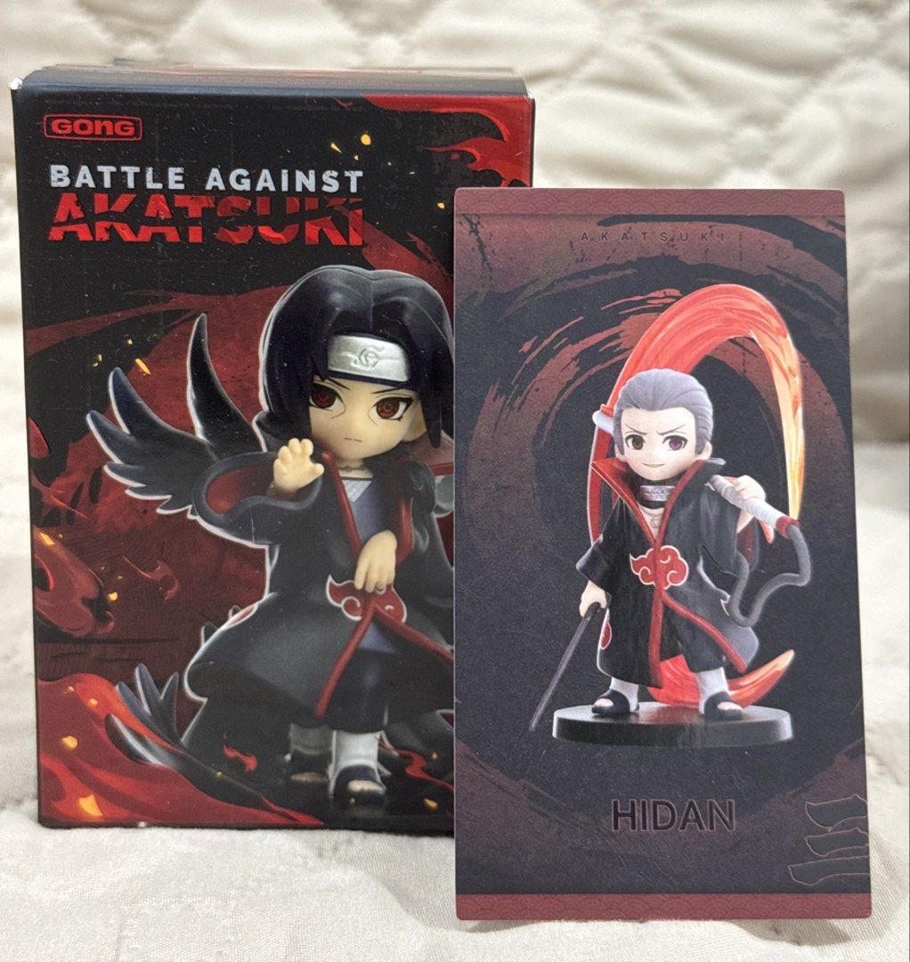 Battle Against Akatsuki-Hidan (Category: Designer & Blind Box Toys) located in Antipolo. Submitted by jennies_closet (Listing ID 1466316566, Image 1). Description: Want to Sell Only / Not for Trade: Battle Against Akatsuki Available: Hidan 700 pesos Condition: Authentic Gong figure, Brand new, Sealed foil, open box below with card Location: Antipolo City Mode of Payment: GCASH or BPI Mode of Delivery: Lalamove/ J&T or meet up at SM Megamall on we