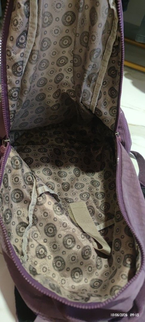 Bawas gamit! Tegaote Purple laptop Backpack (Category: Backpacks) located in San Mateo. Submitted by ishahvaine.1 (Listing ID 1466161389, Image 3). Description: Large size No stains inside, need lang laba, natambak lng kasi No flaws.