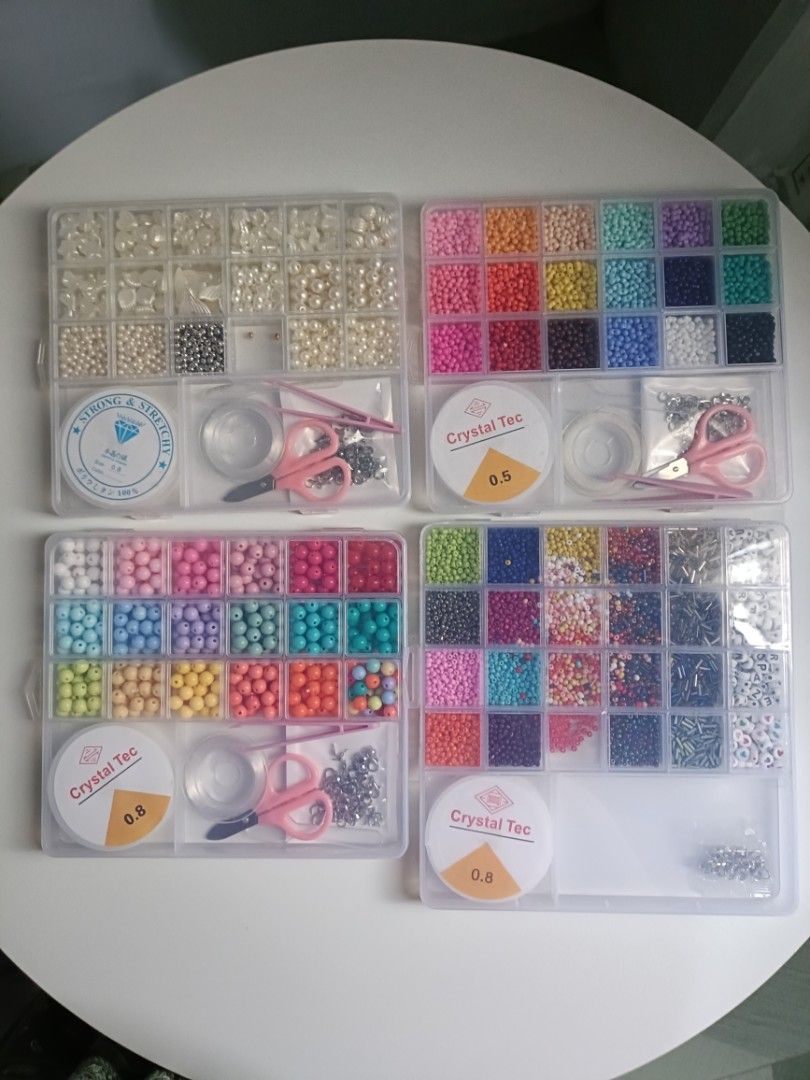 Bead Set Bundle #1 (Category: Craft Supplies & Tools) located in Tanza. Submitted by misumei (Listing ID 1466327728, Image 1). Description: INCLUSION: - pearl bead set - peanut bead set ( wala pang bawas) - round bead set (maganda quality ng mga round) - seed beads (unti palang nabawas, nagkahalo-halo nga lang) ***more than 1k original price ng bead sets MOP: Gcash | Mari Bank | BDO MOD: Pick-up | J&T Delivery | Lalamove, buyer magbobook RFS: spa