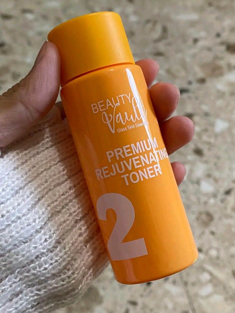 Beauty Vault Rejuvenating Toner (Category: Face Care) located in Manila. Submitted by jadrianzen (Listing ID 1466221048, Image 2). Description: Beauty Vault Rejuvenating Toner Small 60 ml A toner's job is to ensure that your face is free from dirt and oil without stripping its natural moisture. It's also one of the fast-penetrating liquids that deliver a quick hit of hydration to skin and can surprisingly remove some dead cells off to the target 
