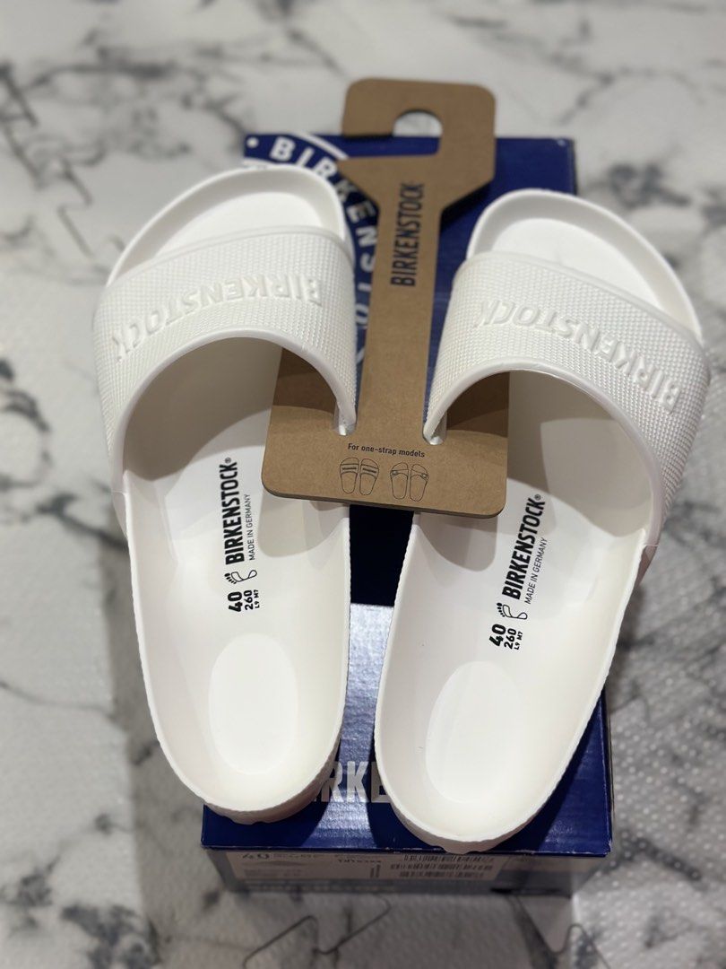 Birks | Barbados EVA White (Category: Slippers and slides) located in Cavite. Submitted by art_declutter (Listing ID 1466174646, Image 1). Description: Bnew with box.