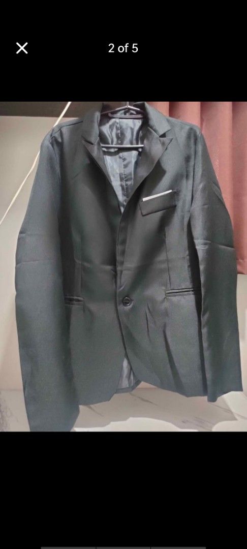 Black Casual Blazer Jacket Open Front (Category: Coats, Jackets and Outerwear) located in Manila. Submitted by billythekid05 (Listing ID 1466280632, Image 2). Description: - Color: Solid black - Closure: Single-button front - Features: Chest pocket detail and full inner lining - Style: Versatile outerwear for smart casual outfits or layering - Condition: Excellent / Ready to wear.