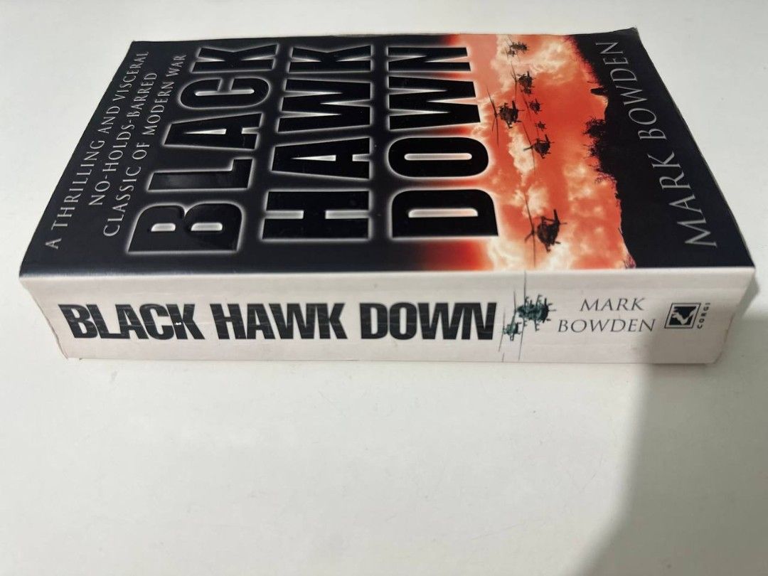 Black Hawk Down by Mark Bowden Paperback (Category: Storybooks) located in Imus. Submitted by t0t3fairi3 (Listing ID 1466158301, Image 3). Description: Black Hawk Down paperback (ISBN: 0-552-14750-8). A gripping true account of the 1993 Mogadishu battle. Pages are clean and readable with slight age-yellowing. Perfect for history buffs and military non-fiction fans..