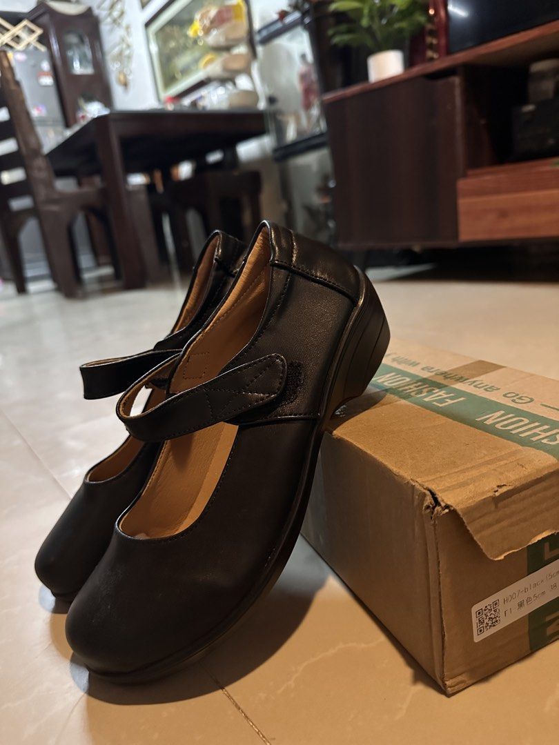 Black Mary Jane Heels 5cm Size 40 (Category: Heels) located in Manila. Submitted by mysticdog_8e9243 (Listing ID 1466182080, Image 3). Description: - Style: Classic Black Mary Jane heels - Size: 40 - Heel Height: 5cm - Closure: Adjustable strap with hook and loop - Toe Design: Rounded toe for extra comfort - Condition: Brand new, unused, and super clean - Inclusions: Comes with original cardboard shoebox.