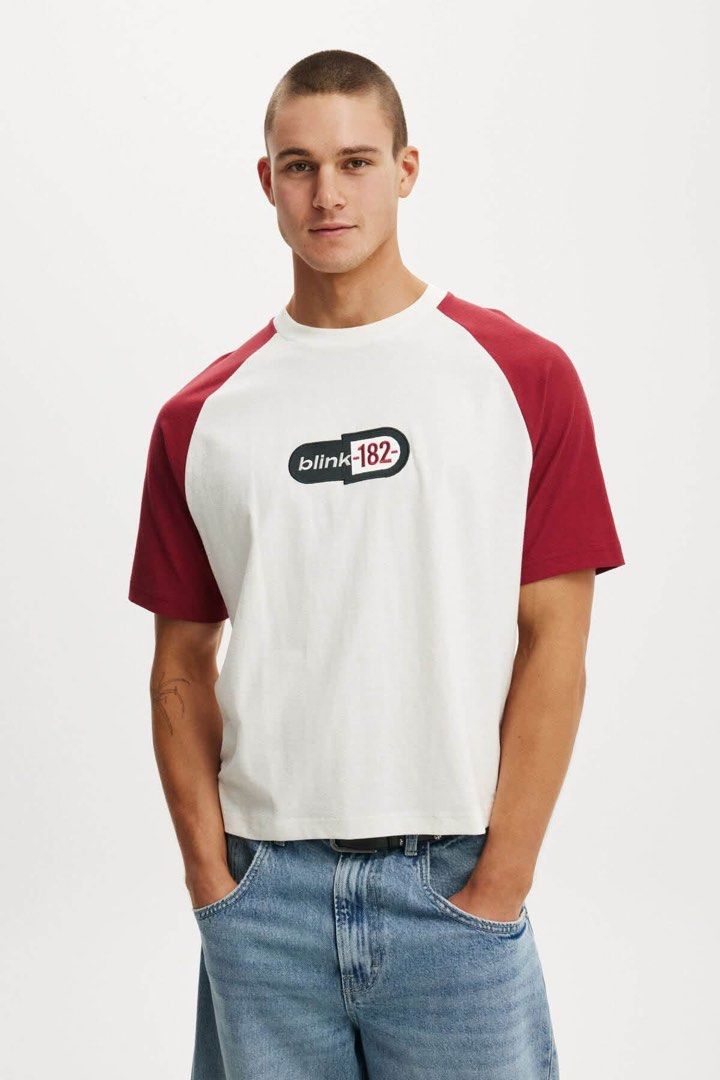 BLINK-182 Boxy (Category: Tshirts & Polo Shirts ) located in Cavite. Submitted by handpickedshirts (Listing ID 1466249054, Image 3). Description: New, with hang tags. Large on tag, boxy fit. Approx L26in W25in laid flat No backprint Seller fave!✨.