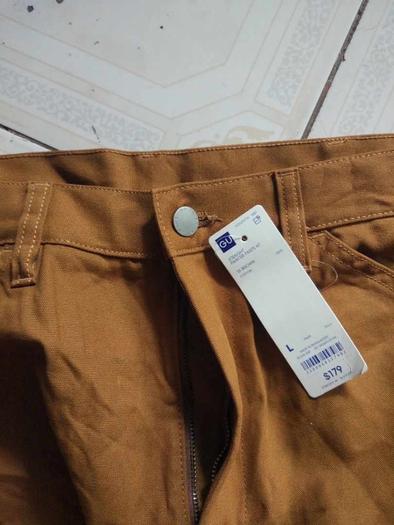 BNew GU Brown Work Pant 34 actual (Category: Trousers) located in Pasay City. Submitted by denimdude.ph (Listing ID 1466200522, Image 3). Description: .