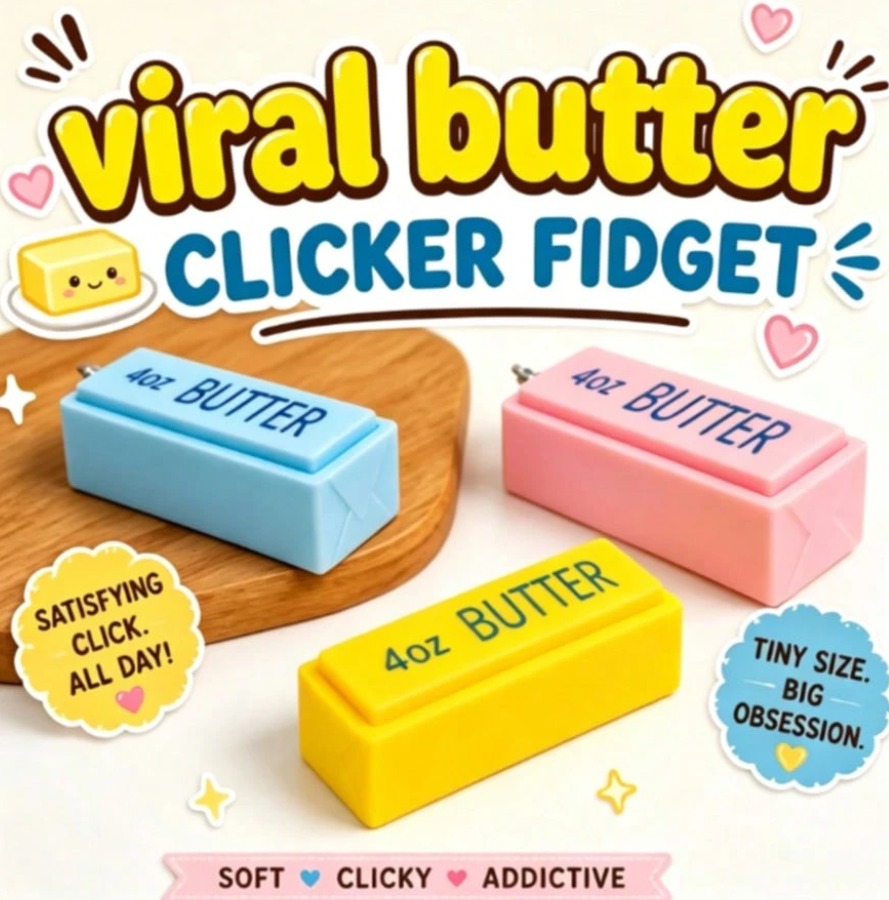 Viral 3D Printed Butter Clicker Fidget Toy, Toys & Collectibles, Toys ...